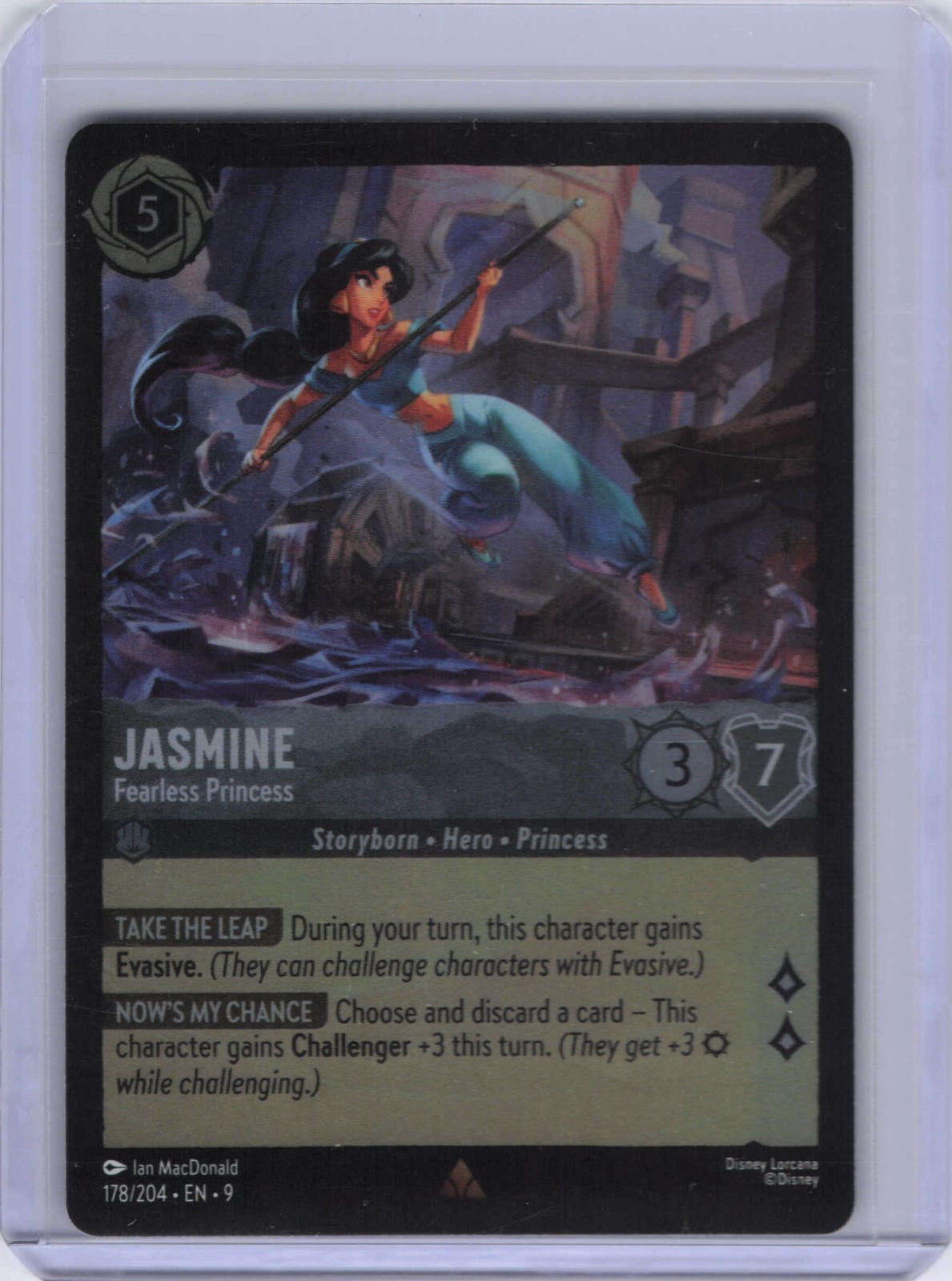 Jasmine Fearless Princess FOIL 178/204 Lorcana Fabled -NM