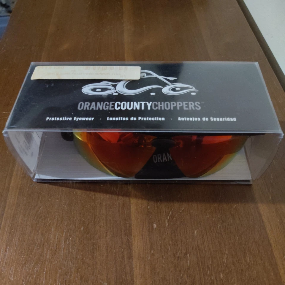Gafas de sol Orange County Choppers gafas de seguridad AOS Z87 rojo espejo abrigo rígido Foto 2 de 4