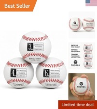 Ważony zestaw baseballów 3 szt. - Boost Pitch Velocity z trwałym skórzanym designem