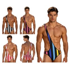 Traje de baño para hombre atlético Mankini elegante traje de baño de una pieza traje de baño natación