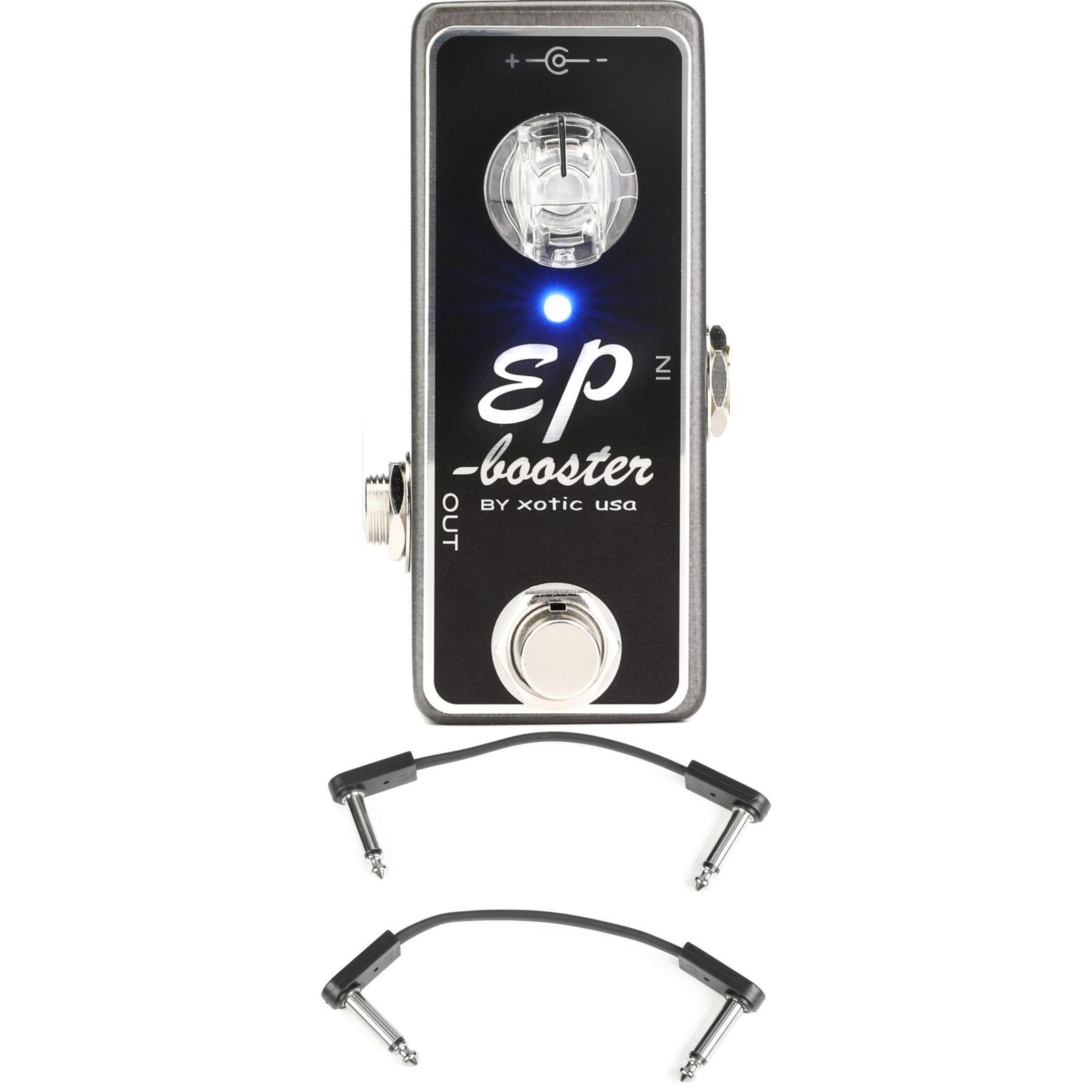 Мини-педаль наддува Xotic EP Booster с соединительными кабелями EBS