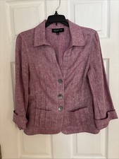 Jones New York Linen Jacket Sz S