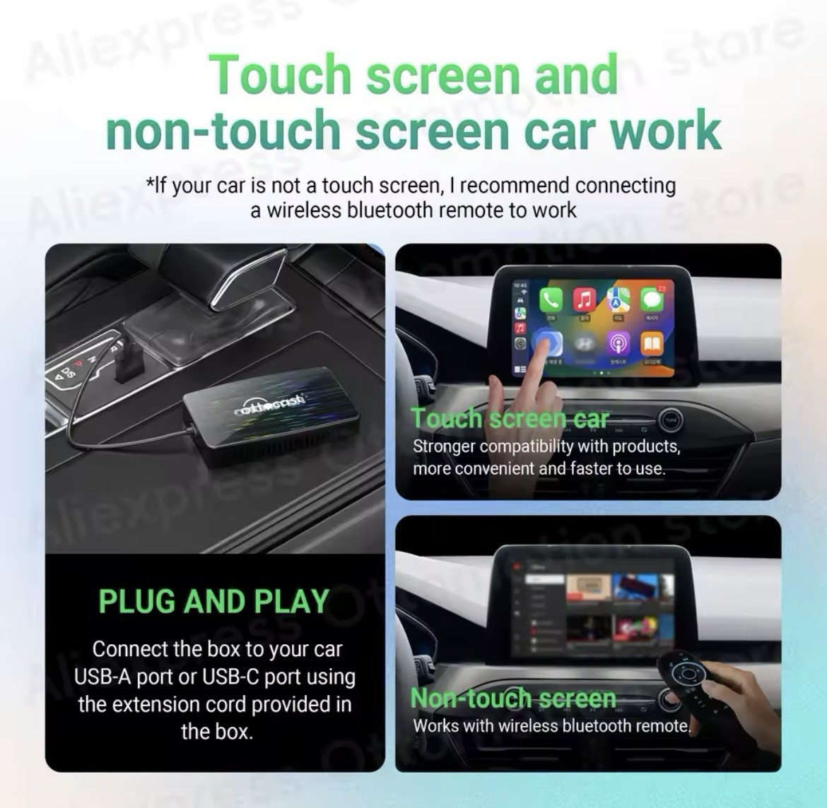 Adattatore Wireless CarPlay Android Auto Box Iptv Youtube Netflix - Miniatura 5