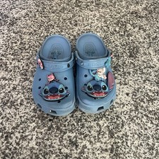 Disney Crocs Stitch Iconic Comfort Crocs Kids Size 4 Well Loved