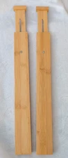 2- Wood Expandable Drawer Dividers, 17-22" long x 2.5" wide