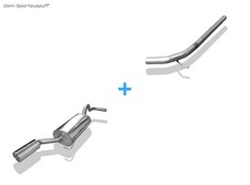 Fox Edelstahl Racing-Komplettanlage ab Kat VW Polo 6KV Classic u. Variant 1x90mm