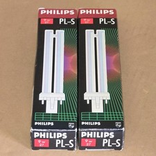 Lot of 2 - PHILIPS PL-S 9W 27 GH Bulb - Made In Mexico