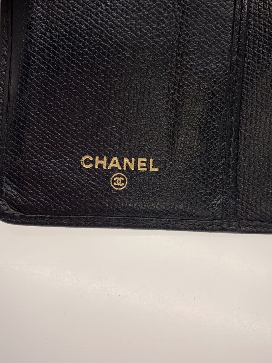 CHANEL Coco Button Compact Long Wallet Leather BL… - image 3