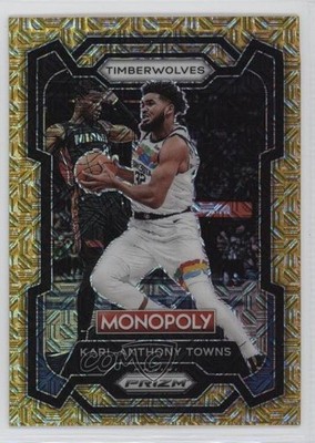2023 Panini Prizm Monopoly Millionaire Gold Mojo 372/500 Karl-Anthony Towns 1c28