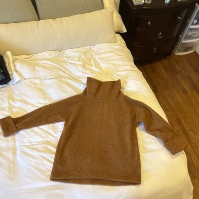 LOFT Brown Solid Knit Turtleneck Pullover Sweater Long Sleeve Womens S