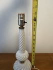 Antique Vtg Fenton (not marked) Milk Glass Lamps Optic Swirl Depression Glass — photo 2