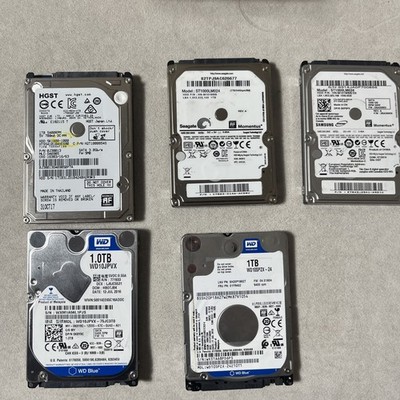 1 TB 2.5'' SATA HDD Hard Drive 5400 RPM MIXED BRANDS Working Tested Quantity 1