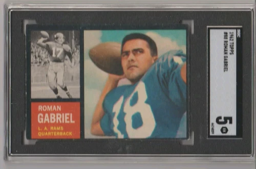 1962 Topps Football Set Break #88 Roman Gabriel SGC 5 EX RC Rookie Card 
