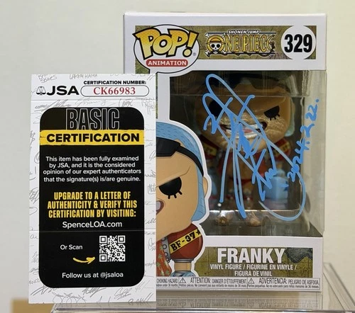 *GRAIL* One Piece Anime Franky Signed Japanese JVA Kazuki Yao Funko Pop JSA COA
