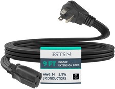 9 Ft Extension Cord, 14/3 Gauge Heavy Duty Appliance Power Cord, 3 Prong Grou...