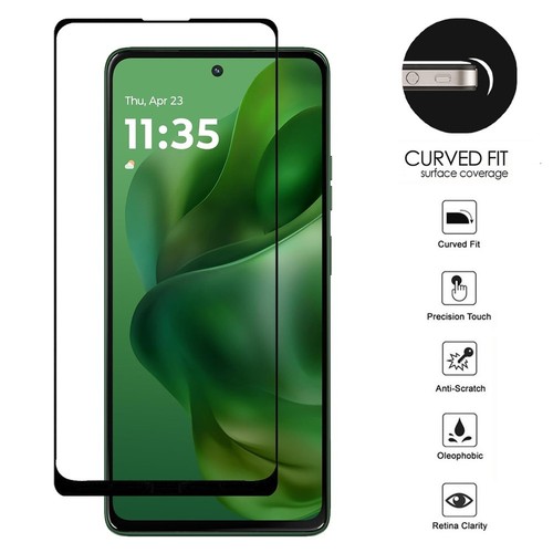 Protector de pantalla de vidrio templado con bordes transparentes para Motorola Moto G Power 5G 2025 - Imagen 2 de 11