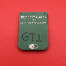 Nyko Branded Green Memory Card for Sony Playstation 1 PS1 PSOne  Tested  Works
