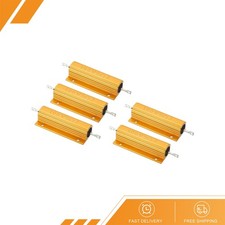 5Pack100W 5 Ohm Aluminum Shell Resistor Housing Resistor Wirewound Resistors