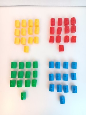 Monopoly Junior Jr Game 1999 Replacement 52 Ticket Booth Parts Pieces Full Set