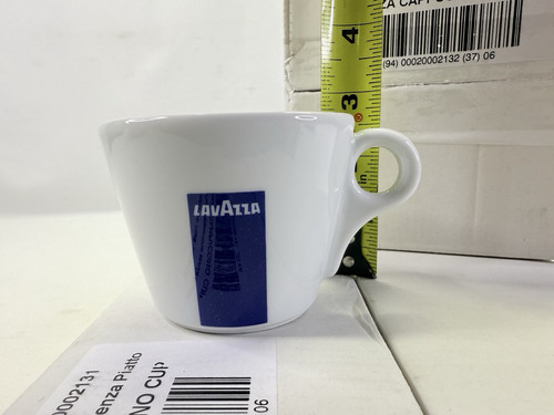 NEW LavAzza Blue Ribbon Logo Cappuccino Porcelain Cup and Saucer Set Of 6 - Picture 3 of 4
