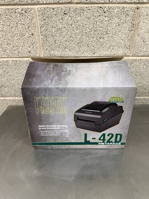 Metapace L-42D Thermotransfer schneller Etikettendrucker USB geöffnete Box B-1