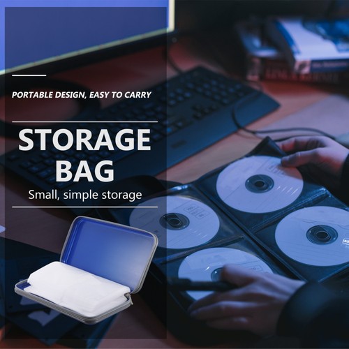 CD-Fall 80-Slot-DVD-Organizer Aufbewahrungsbeutel Media Case-Angebot für - 第 10/12 張圖片