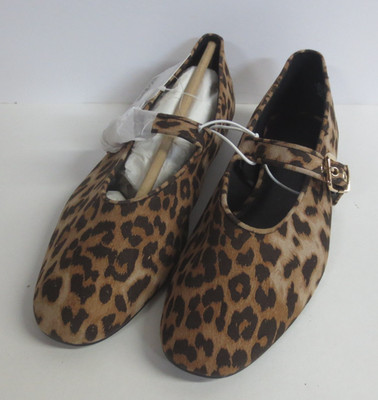 H&M WOMEN'S LEOPARD MARYJANE SHOES - US 8