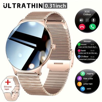 Smartwatch for Women Ultra Slim,l.42'' AMOLED Fitness Tracker with Heart Rate, BI