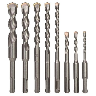 SDS Plus 8-Piece Drill Bit Set, 3/16  x 4 , Carbide Tipped for Concrete, Brick