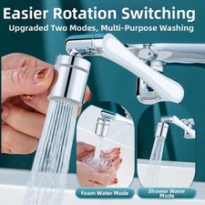 360 Degree Rotating Faucet Extender With Dual Spray For Standard Faucets