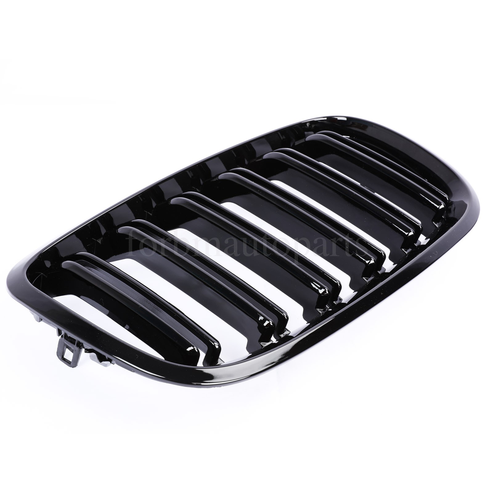 Front Kidney Grill Grille Dual Slats Gloss Black For BMW E70 E71 X5 X6 2007-2013
