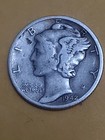 1942-D Mercury Silver Dime 90% Silver Denver Mint Winged Liberty Head US Coin — photo 1