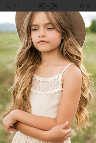 Joyfolie Catrin Mia Joy Princess Girls Lace Chiffon Long Dress Beige Size 12 - Picture 4 of 13