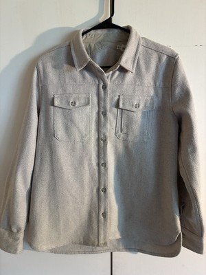 Bridge & Burn Womens Long Sleeve Shirt Button Up Small Sustainable Elbow Patch