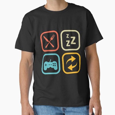 Eat sleep game repeat Classic T-Shirt Made in USA/AUS T-Shirt S-2XL