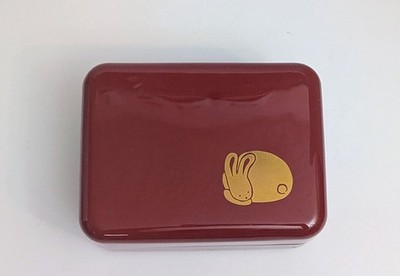 Japanese Hakoya Usagi(Bunny Rabbit)Red Lacquerware Bento Box