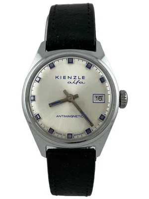 Herrenarmbanduhr Kienzle alfa Handaufzug mit Datum, funktioniert - Bild 1 von 4