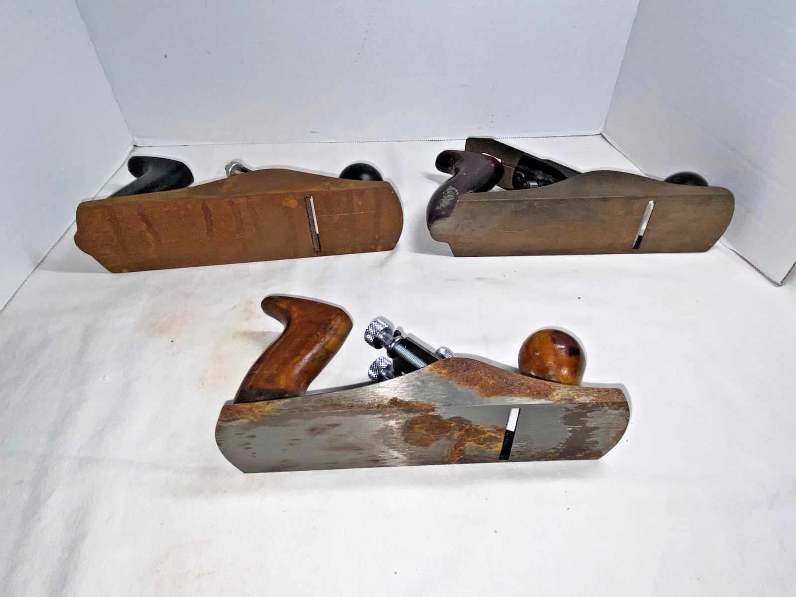 (3) Vintage Stanley Heavy Metal Wood Planers Planes SB4,  NO 33, ++ (USA)