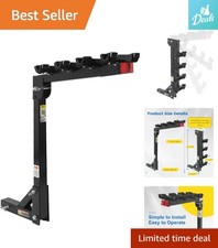 Versatile Hitch Mount 4-bike Rack 150 Lb Capacity Safety Reflector Included