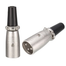 3-Pin XLR Male Connector For Microphone Mic Cable Plug Connector Mic Audio 2pcs