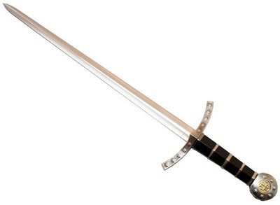 King Arthur 23'' Round Table Excalibur Sword Stainless Steel blade
