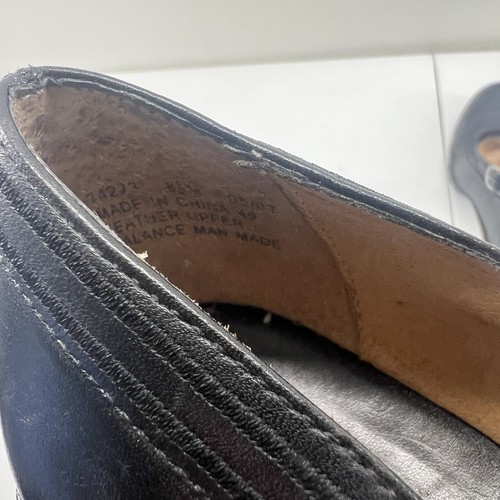 CLARKS Artisan Black Leather Mary Jane Shoes Pumps 3” Heel Sz. 8.5M - Imagen 6 de 7