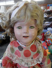 Antique Shirley Temple Composition Doll w/Hazel Sleepy Eyes, 18” VG for 90 YrOld — photo 1