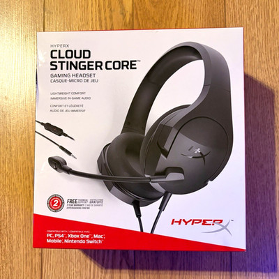 HyperX Cloud Stinger Core Black Wired 3.5mm Over-Ear Boom Mic, Inline Ctrl