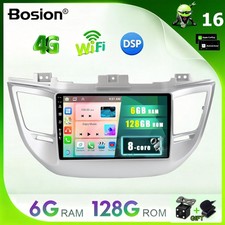 Autoradio 6+128Go Voiture Play POUR HYUNDAI TUCSON 2015-2018 Android 16 DAB+Navi DAB