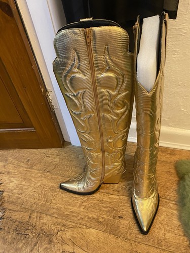 Stivali al ginocchio Jeffrey Campbell Amigo taglia 5 indossati due volte - Foto 1 di 5