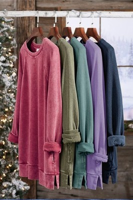 Coldwater Creek Colorwash Tunic Sweatshirt, Multicolor & All Size