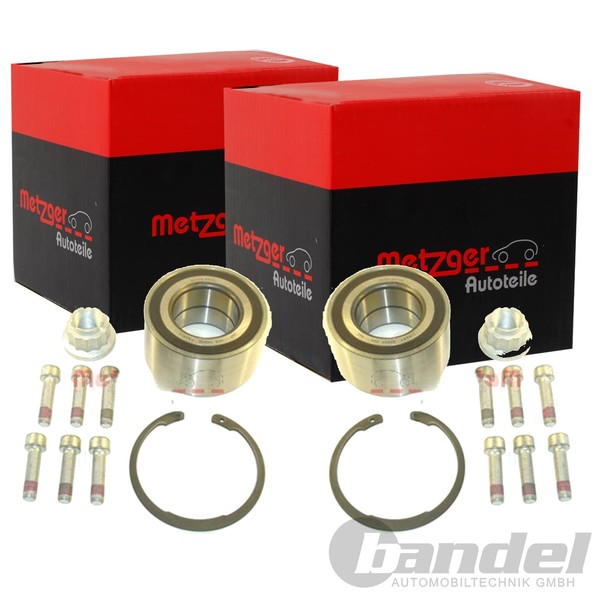 2X Metzger RADLAGER-SATZ Vorne Hinten Passend FÜR Audi Q7 Porsche Cayenne VW-image