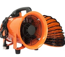 10” Portable Axial Utility Blower/Exhaust Fan 350W/2.6A 1600CFM W/16ft Hose-NEW!