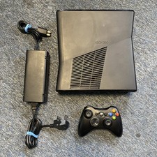 Microsoft Xbox 360 Slim Console 250gb Official Controller + Power Cable